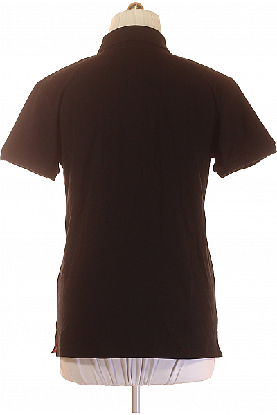 Pánské Tričko s Límečkem Černé Alpha Industries Vel. XL