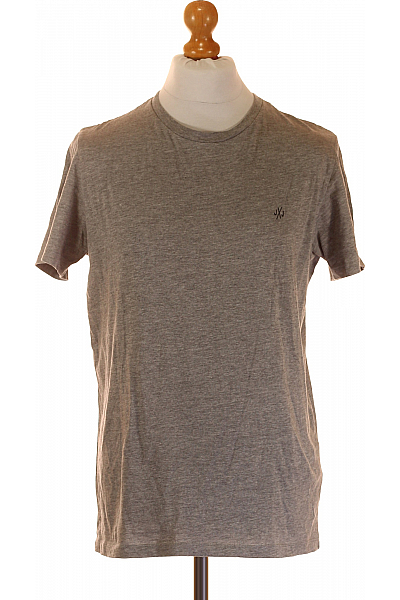JACK & JONES Jednoduché Pánské Tričko Šedé Vel. M