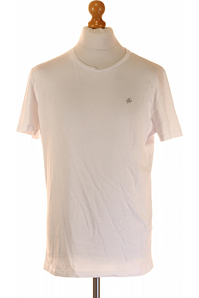 Jednoduché Pánské Tričko Bílé JACK & JONES Vel. M
