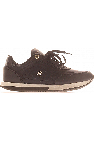 Dámské Boty 1228 1397 Kožené Černé TOMMY HILFIGER Vel. 39