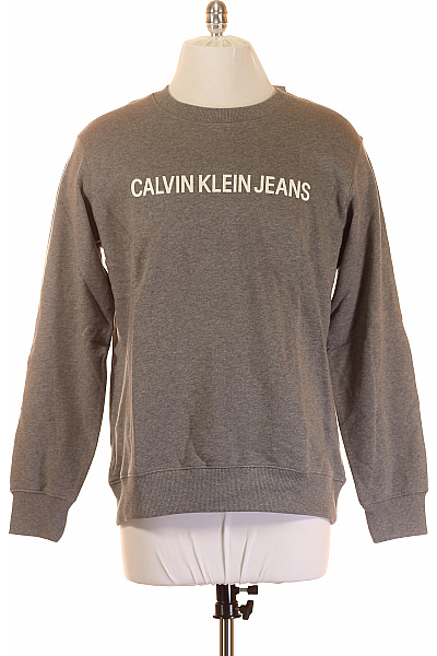 Pánská Mikina Bez Zapínání Šedá Calvin Klein Vel. L