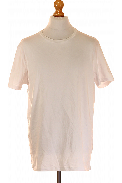 Pánské Tričko Bílé Hugo Boss Second Hand Vel. XL