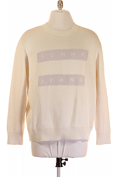 TOMMY HILFIGER Pánský Pulovr Bílý Vel. XL