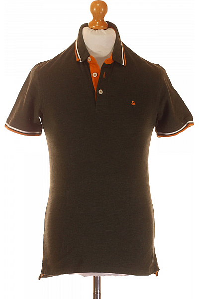 JACK & JONES Pánské Tričko S Límečkem Zelené Vel. M