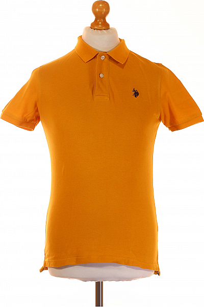 U.S.POLO ASSN. Pánské Tričko s Límečkem Žluté Vel. S