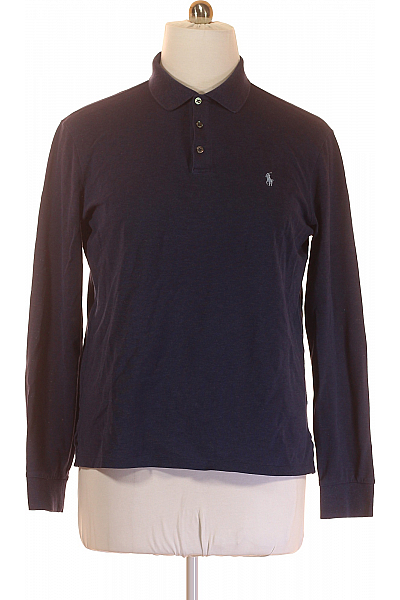 Pánské Tričko Modré Ralph Lauren Second Hand Vel. L