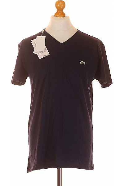 LACOSTE Jednoduché Pánské Tričko Modré