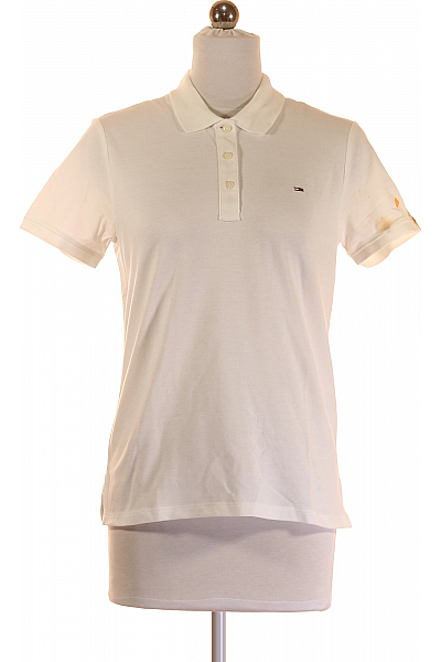 TOMMY HILFIGER Dámské Polo Tričko Bílé Second Hand Vel. XS