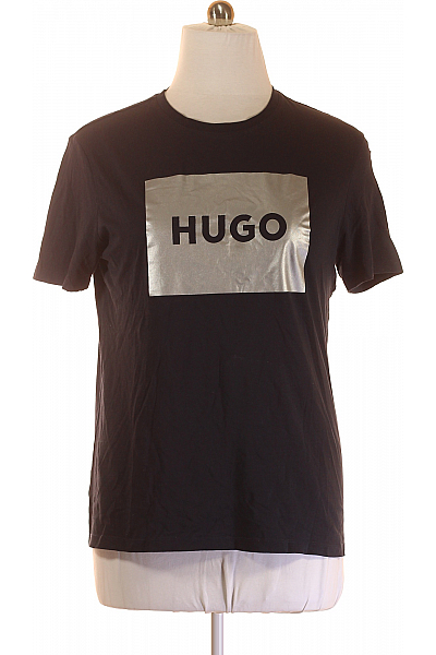 Pánské Tričko s Potiskem Modré Hugo Boss Vel. L