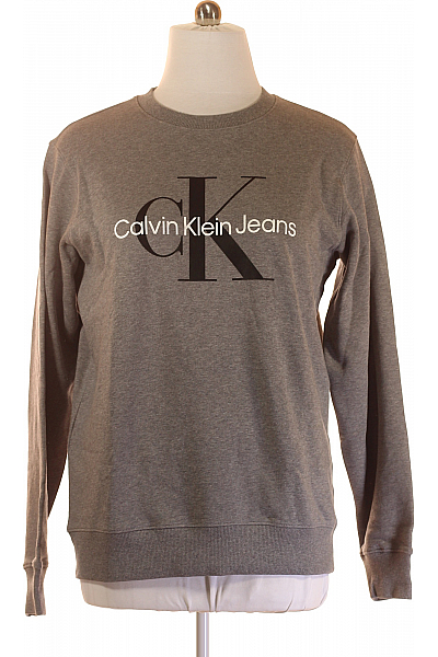 Pánská Mikina Bez Zapínání Šedá Calvin Klein Vel. XL