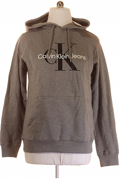 Pánská Mikina Bez Zapínání Šedá Calvin Klein