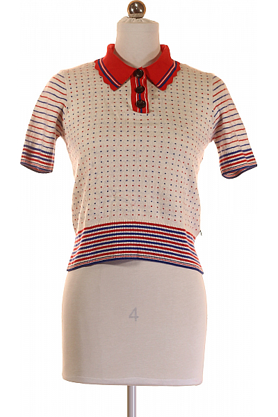 Dámské Polo Tričko Bílé Scotch & Soda Second Hand Vel. M