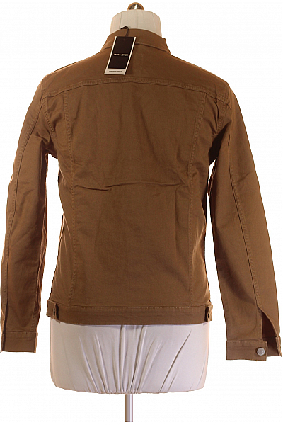 JACK & JONES Džínová Pánská Bunda Kožešinová Hnědá Vel. L