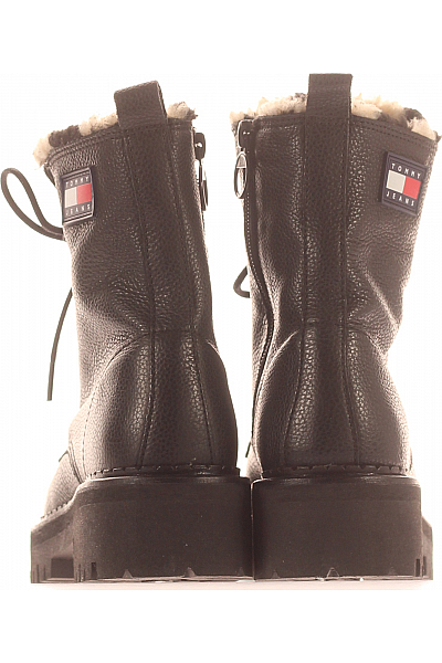 TOMMY HILFIGER Dámské Boty Kožené Černé Vel.  38