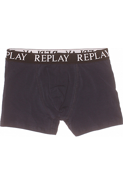 REPLAY Pánské Spodní Prádlo Bavlněné Modré Outlet