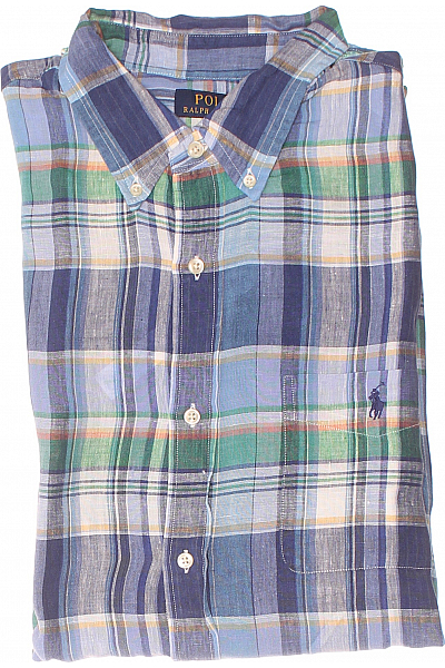 Ralph Lauren Pánská Košile Lněná Modrá Vel. XL