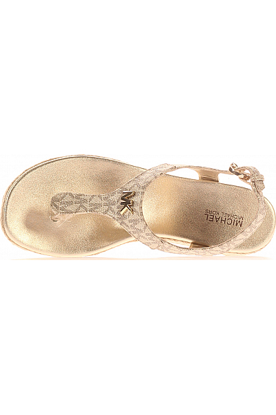 MICHAEL KORS Dámské Boty Koženkové Zlaté Second hand