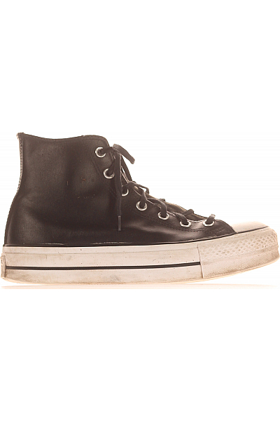 Dámské Boty Kožené Černé CONVERSE Second Hand Vel.  40