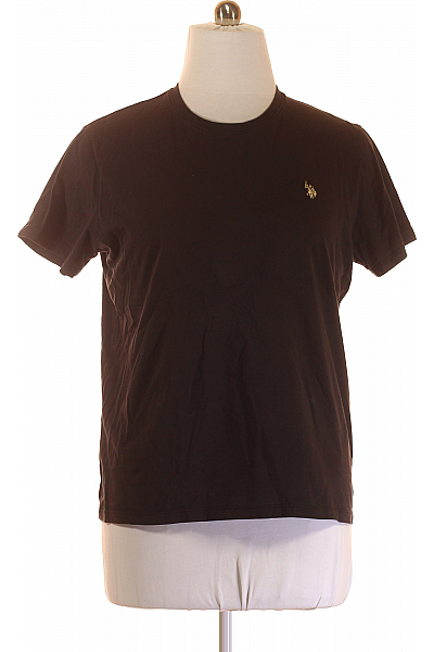 U.S.POLO ASSN. Jednoduché Pánské Tričko Černé Vel. XL