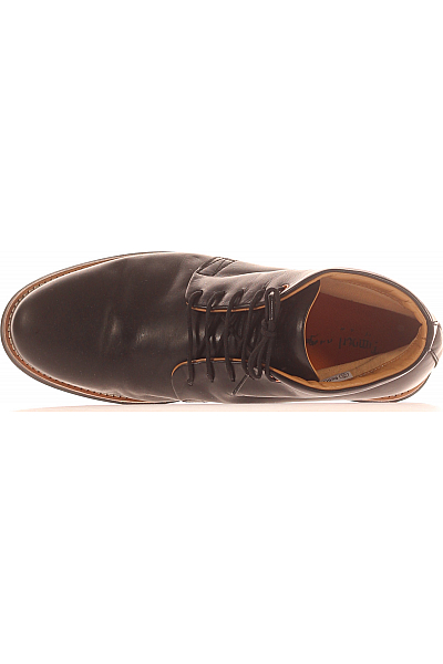 Pánské Boty Kožené Černé Timberland Vel.  44
