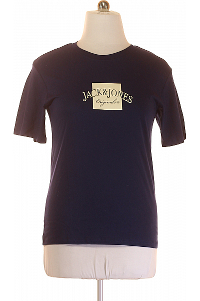 Pánské Tričko Modré JACK & JONES Vel. M