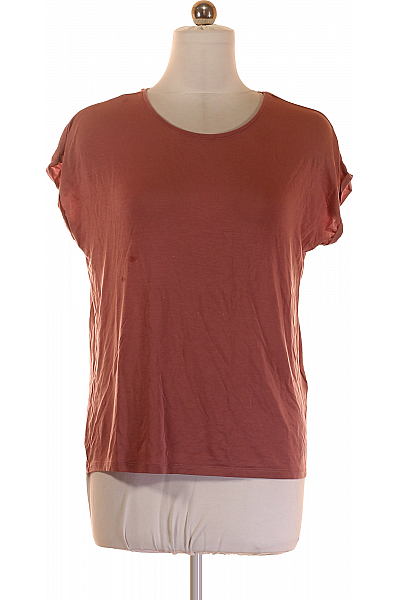 VERO MODA Jednoduché Dámské Tričko Růžové Second Hand Vel. M