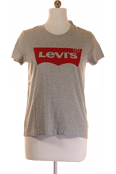 LEVIS Dámské Tričko S Potiskem Bavlněné Šedé