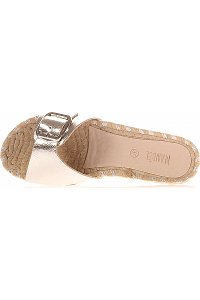 Dámské Boty Stříbrné Mandel Sandals Outlet Vel. 37