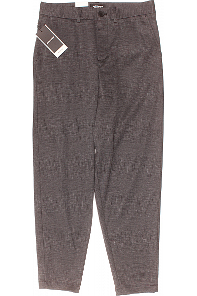 Společenské Pánské Kalhoty Polyesterové Černé JACK & JONES