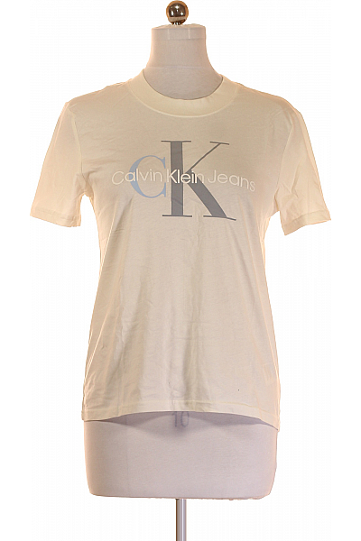 Calvin Klein Dámské Tričko Béžové Vel. M