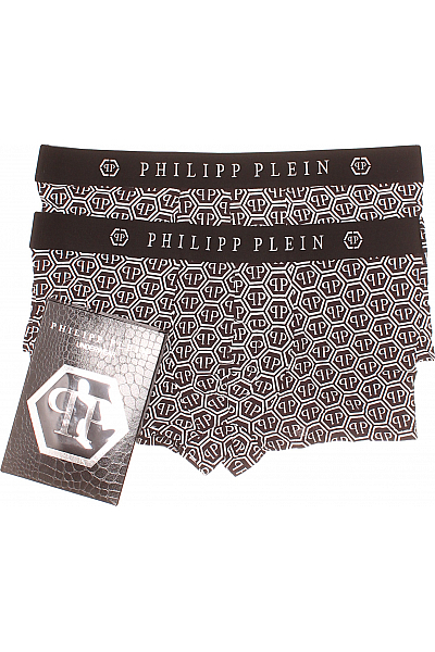 PHILLIP PLEIN Pánské Spodní Prádlo Černobílé Vel. XXL