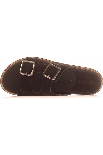 Kickers Dámské Pantofle Kožené Černé Vel. 37