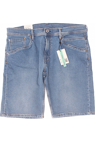 Pepe Jeans Riflové Pánské Kraťasy Modré Vel. 38