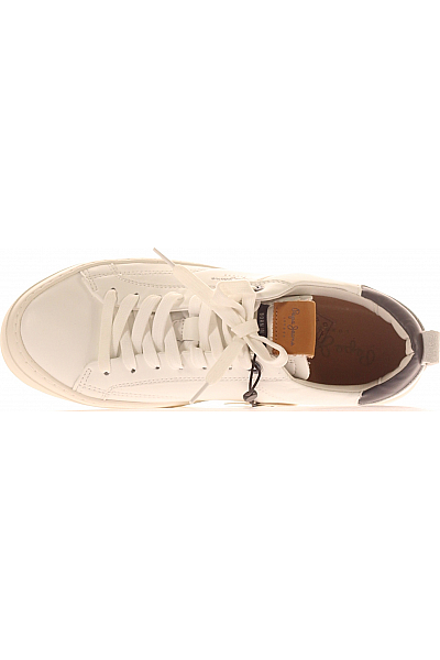 Pepe Jeans Pánské Boty PMS30825 Kožené Bílé Vel. 42