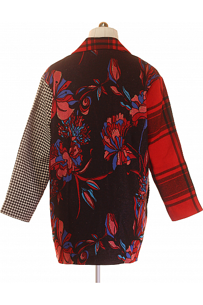 DESIGUAL Dámský Dlouhý Kabát Barevný Vel. 46