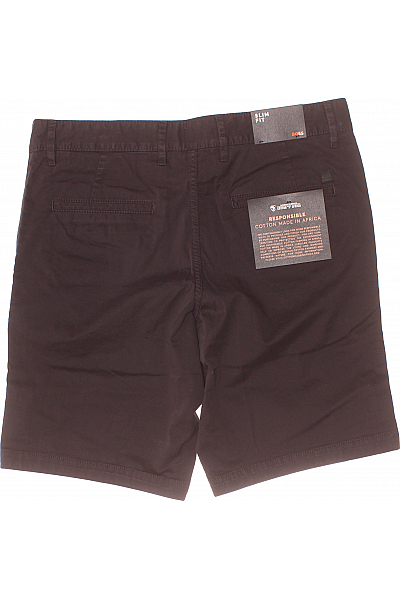 Hugo Boss Pánské Chino Kraťasy Bavlněné Černé