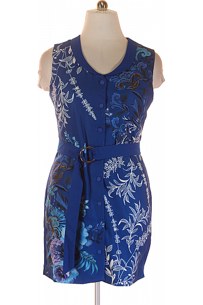 DESIGUAL Páskové  Šaty Modré Outlet Vel.  46