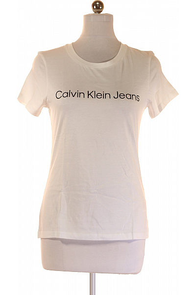 Dámské Tričko S Potiskem Bavlněné Bílé Calvin Klein