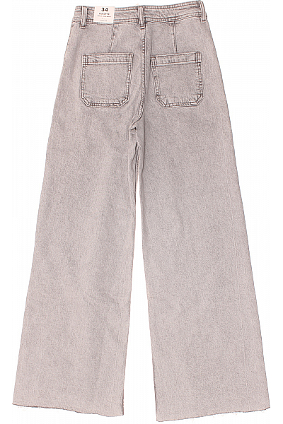 MANGO Bootcut Dámské Džíny Šedé Outlet Vel.  34