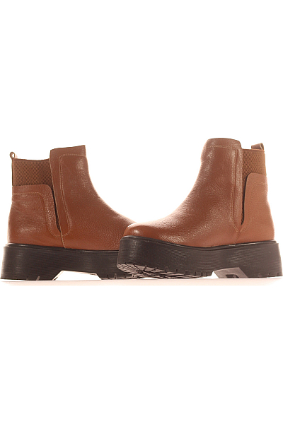 Dámské Boty Kožené Hnědé MOOSEFIELD Outlet Vel. 38