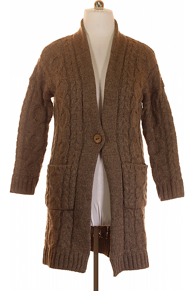  Dámský Cardigan Polyesterový Hnědý Outlet