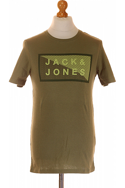 Pánské Tričko s Potiskem Zelené JACK & JONES Vel.  S