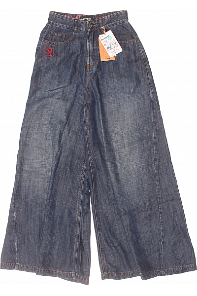 Bootcut Dámské Džíny Modré DESIGUAL Outlet Vel. 26