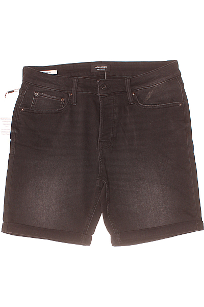 JACK & JONES Riflové Pánské Kraťasy Černé Vel. L