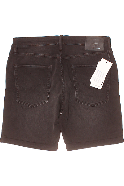 JACK & JONES Riflové Pánské Kraťasy Černé Vel. L