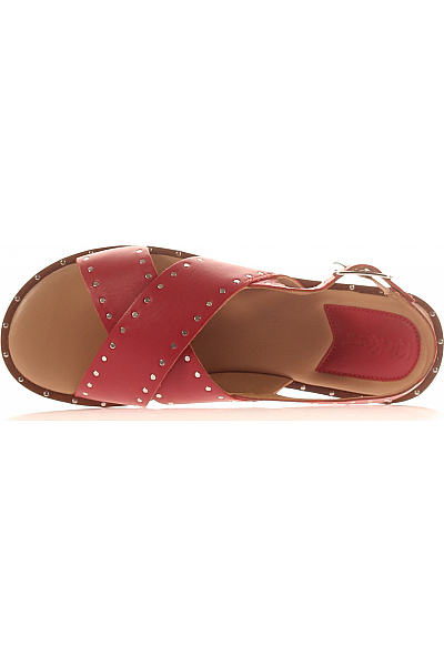 Dámské Boty Kožené Červené Kickers Vel. 39