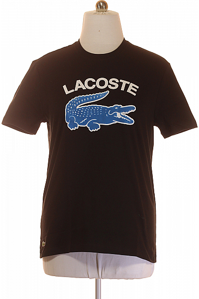 LACOSTE Pánské Tričko S Límečkem Černé Vel. L