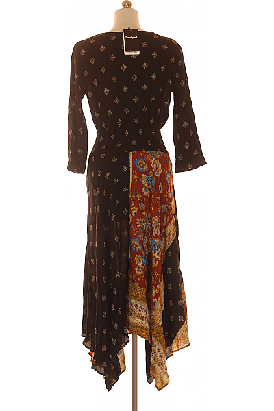 DESIGUAL Asymetrické  Šaty Černé Vel. 36