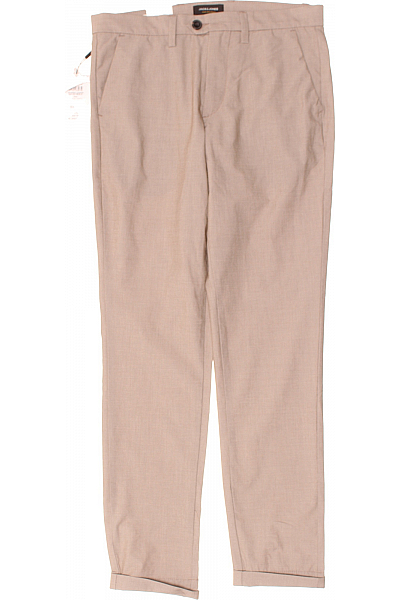 JACK & JONES Společenské Pánské Kalhoty Béžové