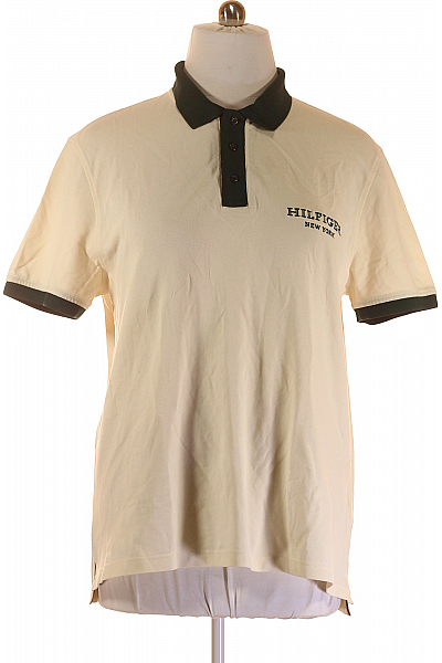 Pánské Tričko Bílé TOMMY HILFIGER Second hand Vel. XXXL
